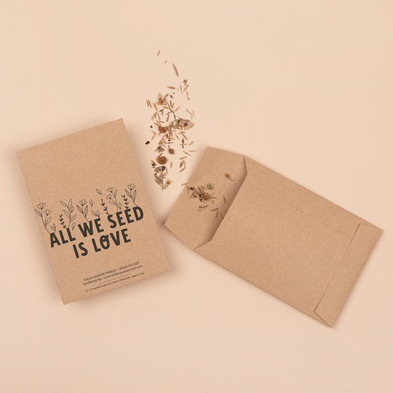 All we seed is love - Seeds packet - All we seed