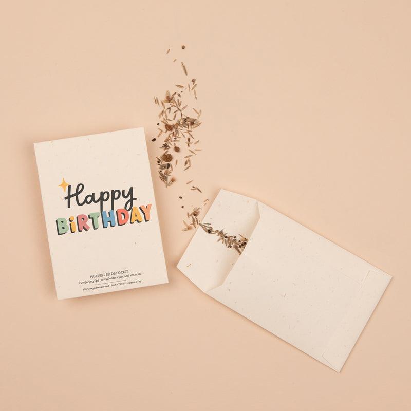 Happy Birthday - Seeds packet - All we seed